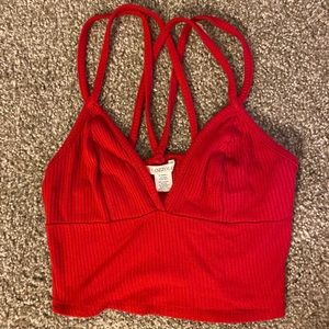 Red crop top!